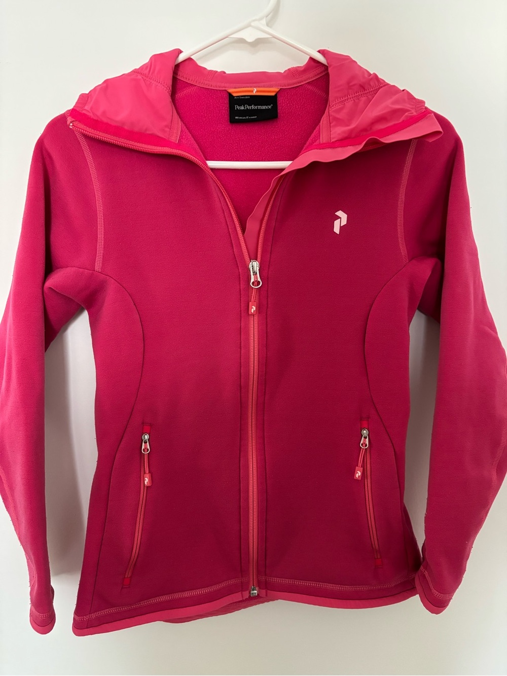 Peak Performance Pink Full-Zip Hooded Jacket -Size Small